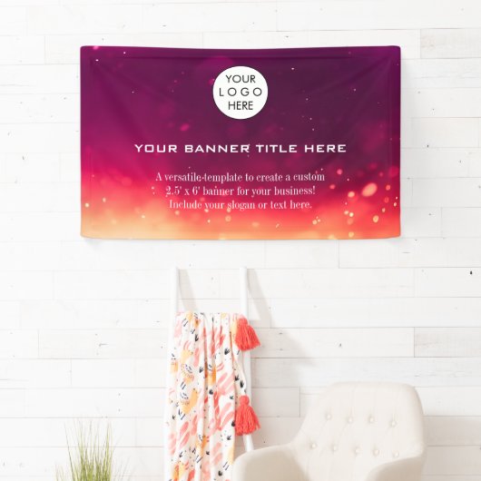 Business Logo Minimalist Modern professioneel rood Spandoek (Insitu)