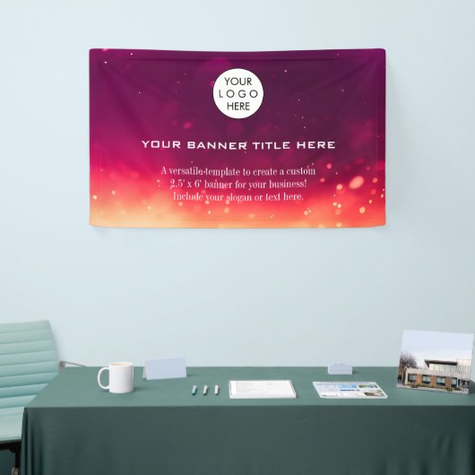 Business Logo Minimalist Modern professioneel rood Spandoek (Beurs)