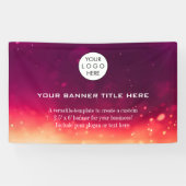 Business Logo Minimalist Modern professioneel rood Spandoek (Horizontaal)