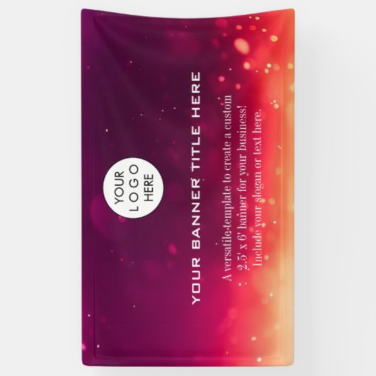 Business Logo Minimalist Modern professioneel rood Spandoek (Verticaal)