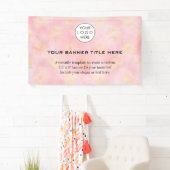 Business Logo Minimalist Modern professioneel roze Spandoek (Insitu)