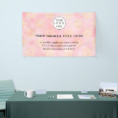 Business Logo Minimalist Modern professioneel roze Spandoek (Beurs)