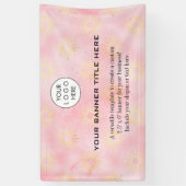 Business Logo Minimalist Modern professioneel roze Spandoek (Verticaal)