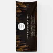 Business Logo Minimalist Modern professioneel zwar Spandoek (Verticaal)