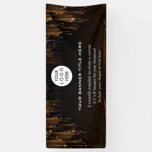 Business Logo Minimalist Modern professioneel zwar Spandoek (Verticaal)