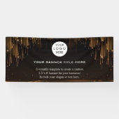 Business Logo Minimalist Modern professioneel zwar Spandoek (Horizontaal)