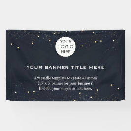 Business Logo Minimalist Modern professioneel zwar Spandoek