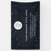 Business Logo Minimalist Modern professioneel zwar Spandoek (Verticaal)