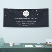 Business Logo Minimalist Modern professioneel zwar Spandoek (Beurs)