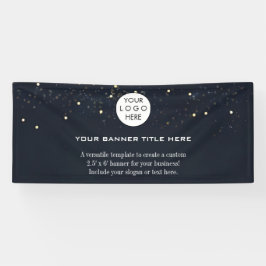 Business Logo Minimalist Modern professioneel zwar Spandoek