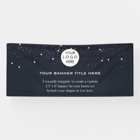 Business Logo Minimalist Modern professioneel zwar Spandoek (Horizontaal)