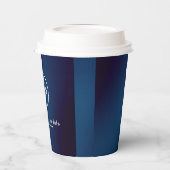 Business Logo Minimalist Professional Paper Cup Papieren Bekers (Links)