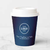 Business Logo Minimalist Professional Paper Cup Papieren Bekers (Voorkant)