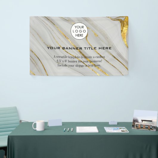 Business Logo Minimalistisch Modern professioneel  Spandoek (Beurs)