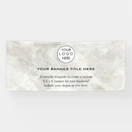 Business Logo Minimalistisch Modern professioneel Spandoek (Horizontaal)