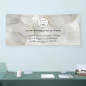 Business Logo Minimalistisch Modern professioneel Spandoek (Beurs)