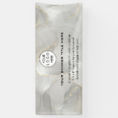 Business Logo Minimalistisch Modern professioneel Spandoek (Verticaal)