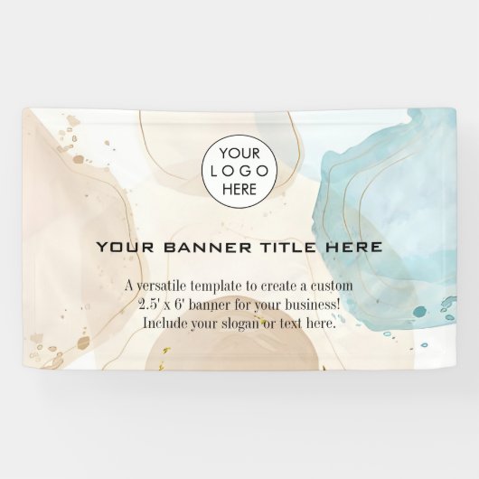 Business Logo Minimalistisch Modern professioneel  Spandoek (Horizontaal)