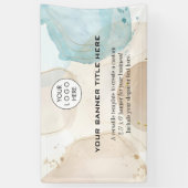 Business Logo Minimalistisch Modern professioneel  Spandoek (Verticaal)