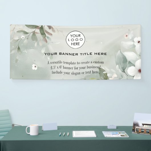 Business Logo Minimalistisch Modern professioneel Spandoek (Beurs)