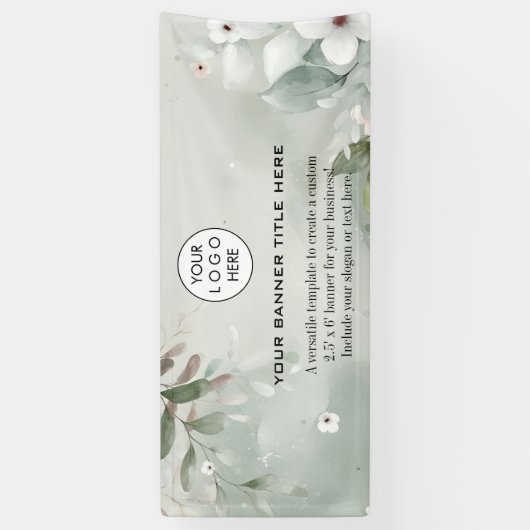 Business Logo Minimalistisch Modern professioneel Spandoek (Verticaal)