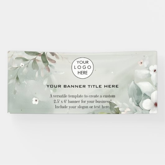 Business Logo Minimalistisch Modern professioneel  Spandoek (Horizontaal)