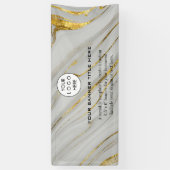 Business Logo Minimalistisch Modern professioneel Spandoek (Verticaal)