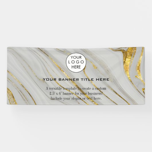 Business Logo Minimalistisch Modern professioneel Spandoek (Horizontaal)