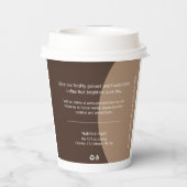 Business Logo Modern Branded Coffee Professional Papieren Bekers (Achterkant)
