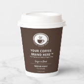 Business Logo Modern Branded Coffee Professional Papieren Bekers (Voorkant)