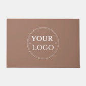 Business Logo Modern Bruin Promotie Deurmat (Voorkant)