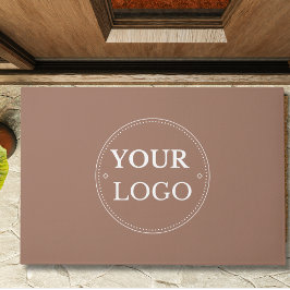 Business Logo Modern Bruin Promotie Deurmat