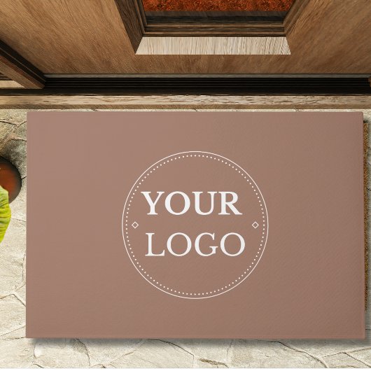 Business Logo Modern Bruin Promotie Deurmat