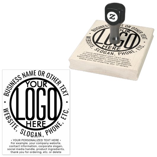 Business Logo Modern Corporate Large Professional Rubberstempel (Gestempeld)