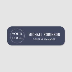 Business Logo Modern Custom Medewerker Personeel B Naamplaatje
