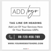 Business Logo Modern Eenvoudige Promotionele autor Sticker (Vel)