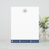 Business Logo Modern minimalistisch briefhoofd (Staand voorkant)