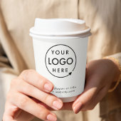 Business Logo Modern minimalistisch, eenvoudig wit Papieren Bekers