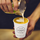 Business Logo Modern minimalistisch, eenvoudig wit Papieren Bekers