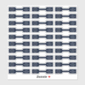 Business Logo Modern Navy Blue Jewelry Foldover Sticker (Vel)