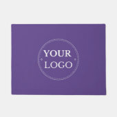 Business Logo Modern Paarse Promotie Deurmat (Voorkant)
