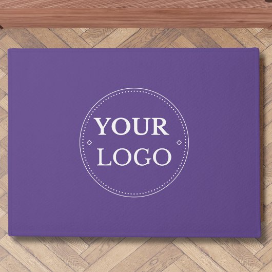 Business Logo Modern Paarse Promotie Deurmat