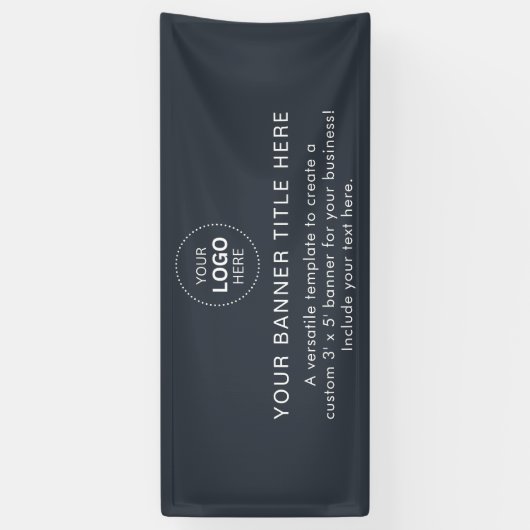 Business Logo Modern Professional 6'-banner Spandoek (Verticaal)