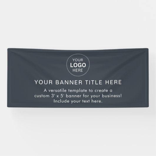 Business Logo Modern Professional 6'-banner Spandoek (Horizontaal)