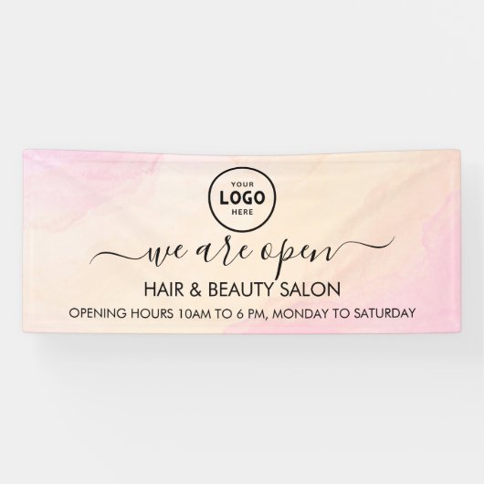 Business Logo Modern Professional 6'-banner Spandoek (Horizontaal)