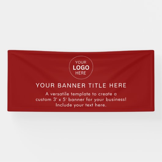 Business Logo Modern Professional 6'-banner Spandoek (Horizontaal)