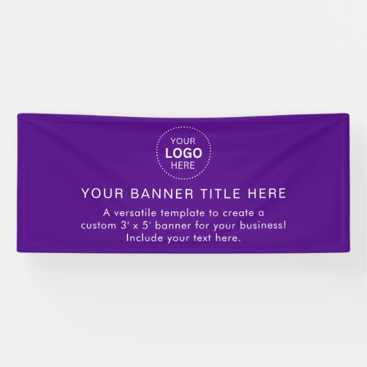 Business Logo Modern Professional 6'-banner Spandoek (Horizontaal)