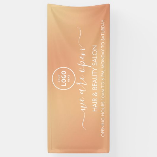 Business Logo Modern Professional 6'-banner Spandoek (Verticaal)