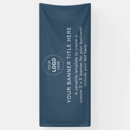 Business Logo Modern Professional 6'-banner Spandoek (Verticaal)