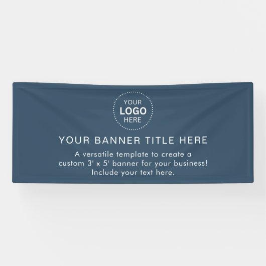 Business Logo Modern Professional 6'-banner Spandoek (Horizontaal)